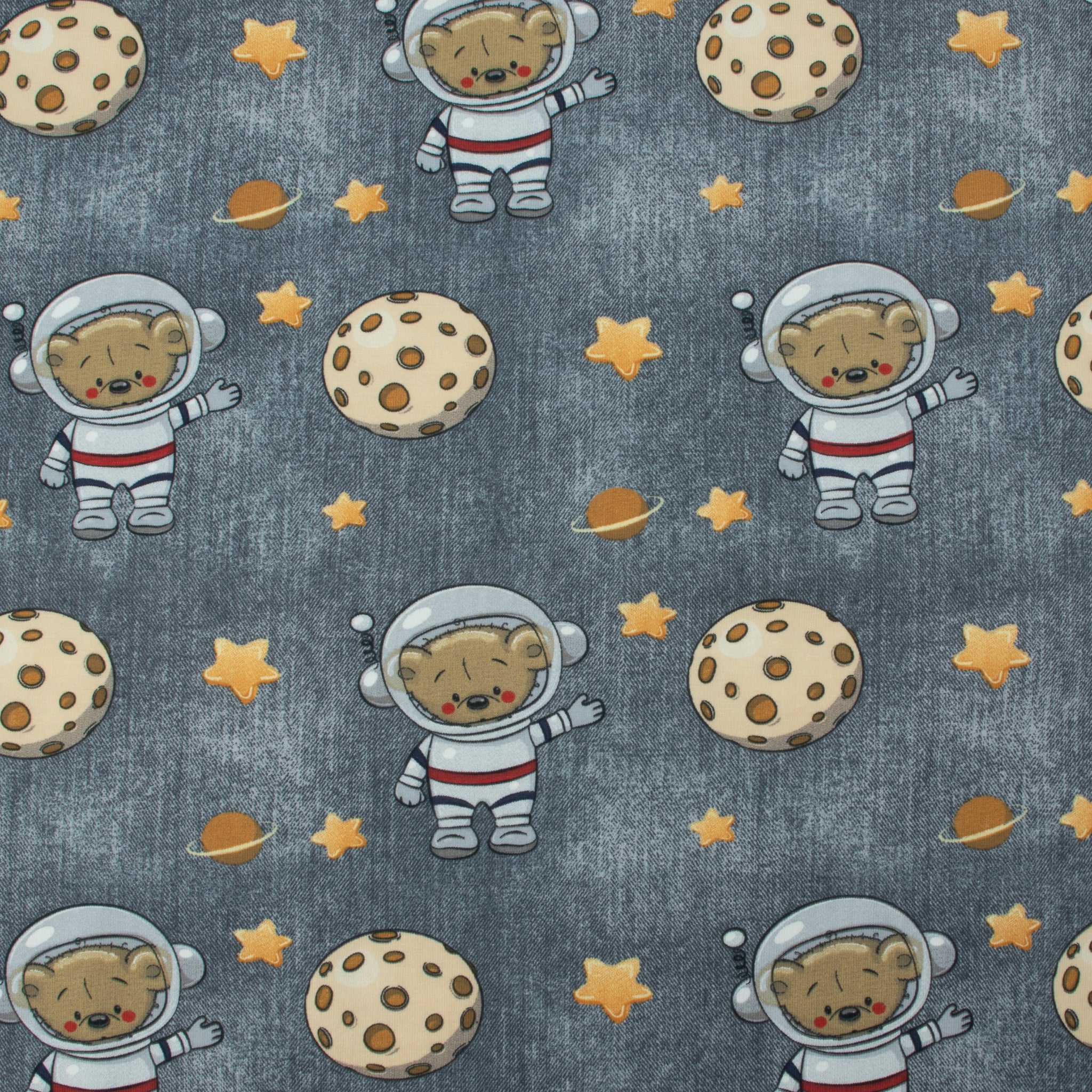 Jersey Space Bär – galaktischer Jerseystoff mit Astronauten-Bären