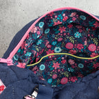 Kugeltasche – praktische Universaltasche mit Blütenstickerei