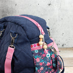 Kugeltasche – praktische Universaltasche mit Blütenstickerei