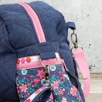 Kugeltasche – praktische Universaltasche mit Blütenstickerei