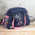 Kugeltasche – praktische Universaltasche mit Blütenstickerei
