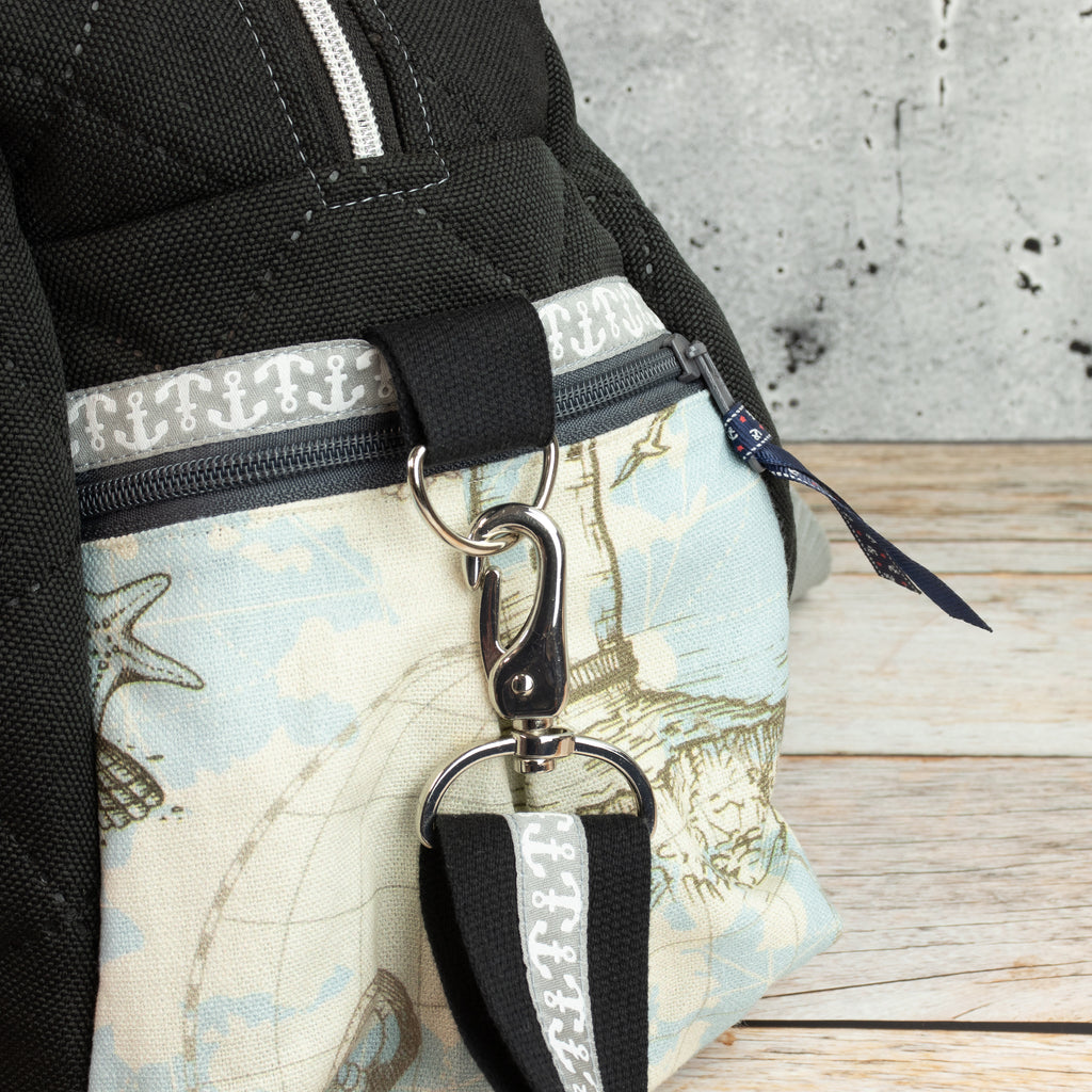 Kugeltasche – praktische Universaltasche mit maritimer Stickerei