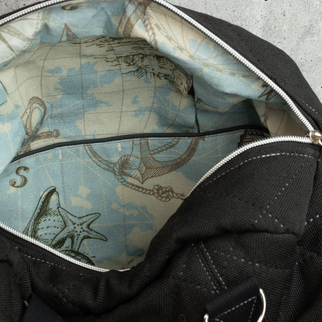 Kugeltasche – praktische Universaltasche mit maritimer Stickerei