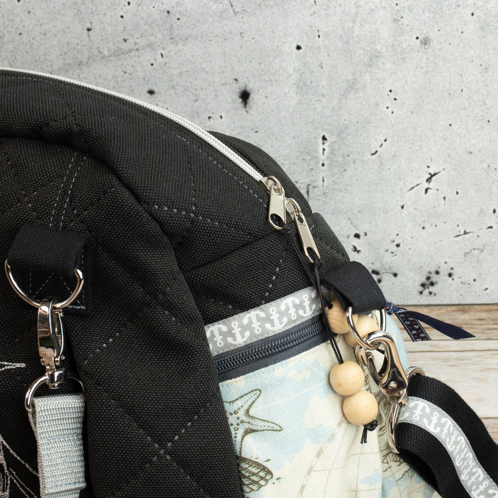 Kugeltasche – praktische Universaltasche mit maritimer Stickerei