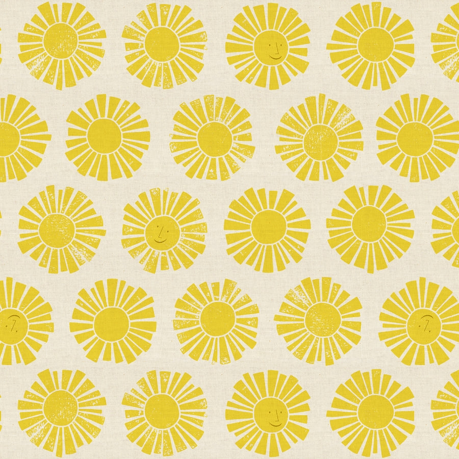 By the Seaside 2 Baumwollstoff „Sunshine Yellow Unbleached“ – Cotton + Steel x Loes van Oosten