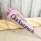 Mini-Schultüte „Herzlichen Glückwunsch“ – handgemachte Geschenkverpackung