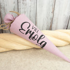 Mini-Schultüte „Viel Erfolg“ – handgemachte Glücksbringer-Tüte