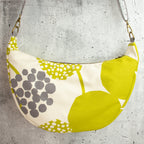 Meluna XL Schultertasche aus echino Crop Heavy Canvas in Lime – Handgemachte Tasche mit abnehmbarem Gurt