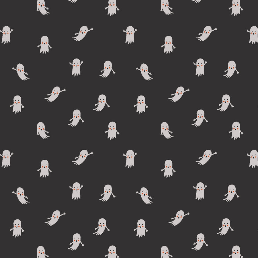Halloween III Ghosts Black – Baumwollstoff | Rifle Paper Co.