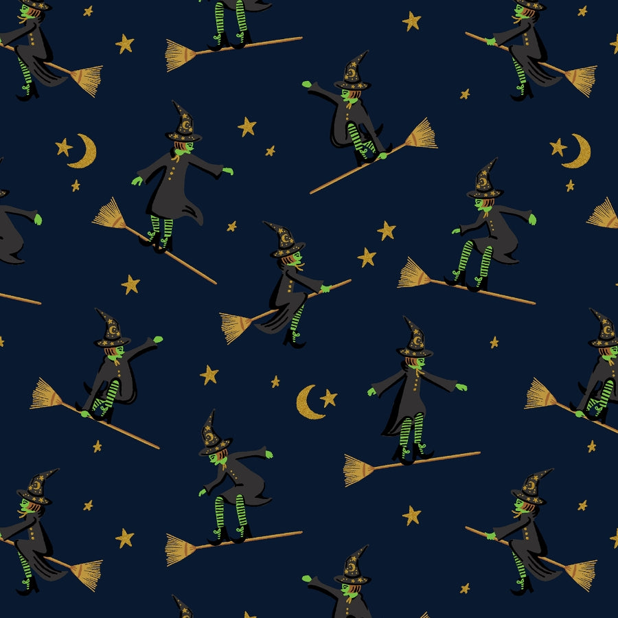 Halloween III Wicked Witches Navy Metallic | Rifle Paper Co.