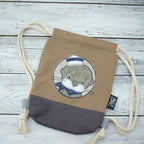 Kinder-Turnbeutel „Matrosenotter“ – Taupe