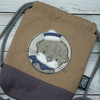 Kinder-Turnbeutel „Matrosenotter“ – Taupe