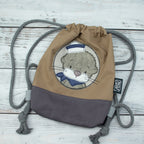 Kinder-Turnbeutel „Matrosenotter“ – Taupe