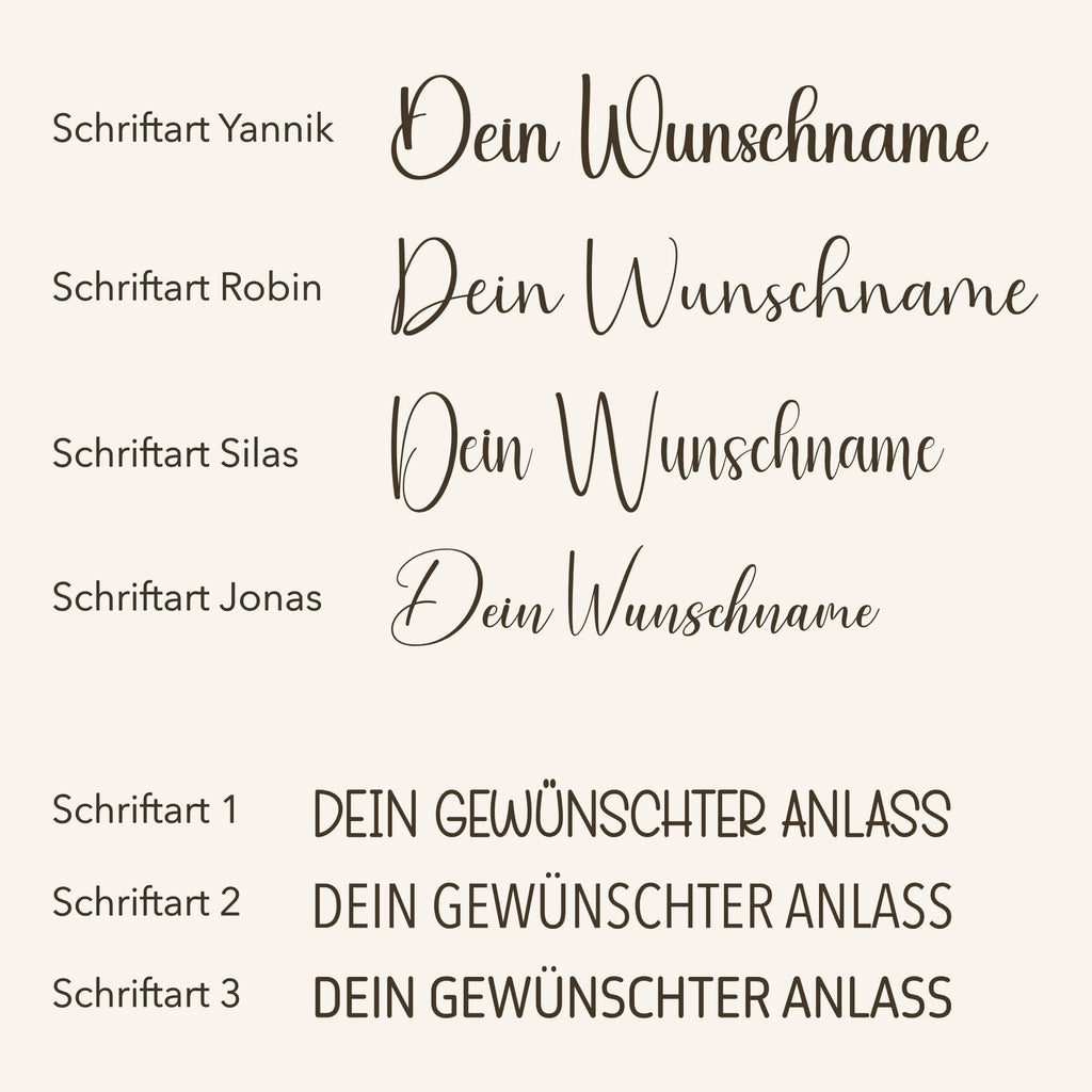 Schultüte aus Leinen – personalisiert mit Name | Schriftart Yannik