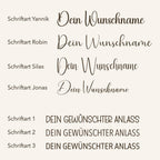 Schultüte aus Leinen – personalisiert mit Name | Schriftart Yannik