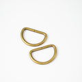 Basic D-Ring 38 mm – ZipperZoo, Doppelpack, Varianten Antique Brass / Nickel - Sabinzi - Aus Stoffliebe wird Lieblingsstück