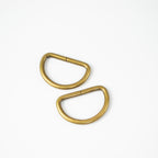 Basic D-Ring 32 mm – ZipperZoo, Doppelpack, Varianten Antique Brass / Nickel
