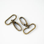 Elegant Karabinerhaken (Swivel Hook) 32 mm – ZipperZoo, Doppelpack, Varianten Antique Brass / Nickel