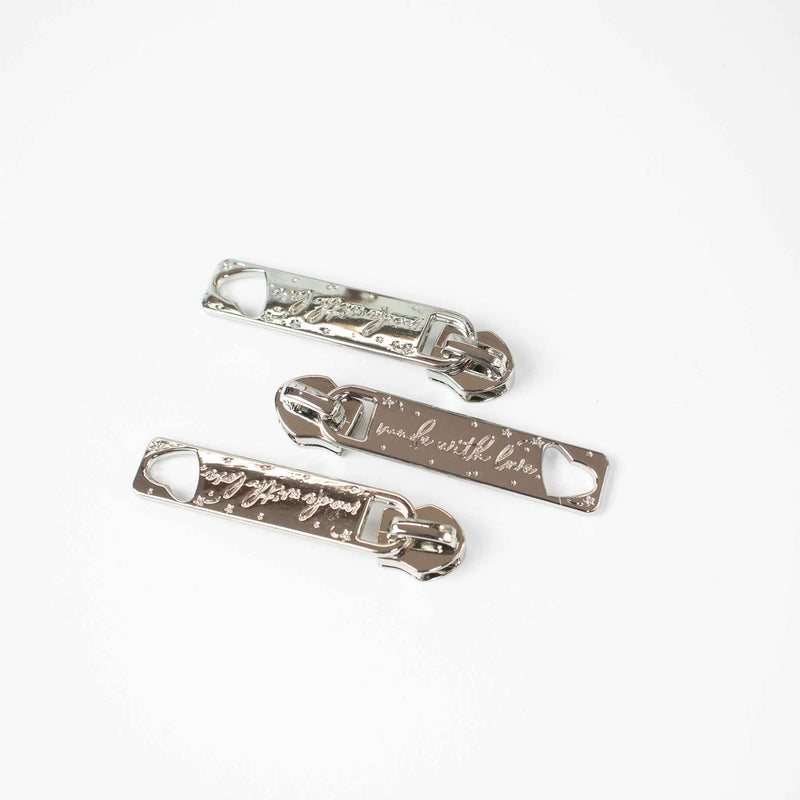 Made with Love #5S Zipper Slider – ZipperZoo, Nylon Coil, Varianten Antique Brass / Nickel