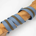 Reißverschluss „Cloudy Blue“ – ZipperZoo, metallisierte Kunststoff-Schiene, Meterware ab 0,1 m