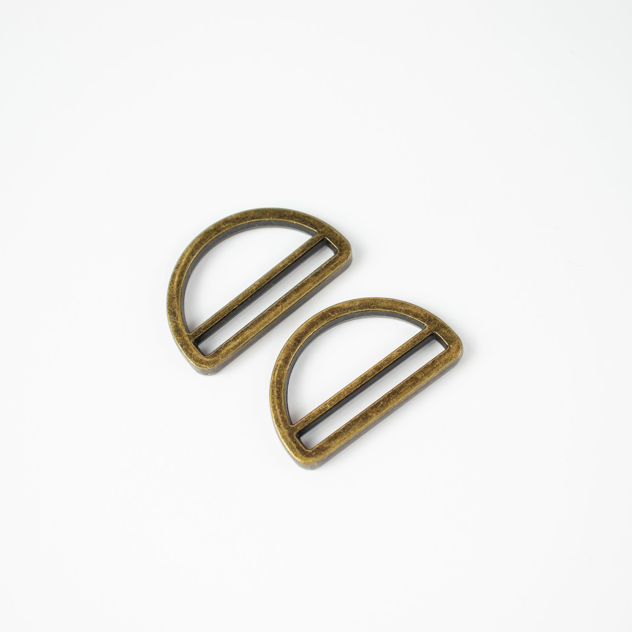 Sleek Duo D-Ring 32 mm – ZipperZoo, Doppelpack, Varianten Antique Brass / Nickel
