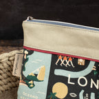 Reißverschlusstasche Mimi aus Canvas – London Map