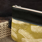 Reißverschlusstasche Mimi aus Canvas – Oliv / Eulen