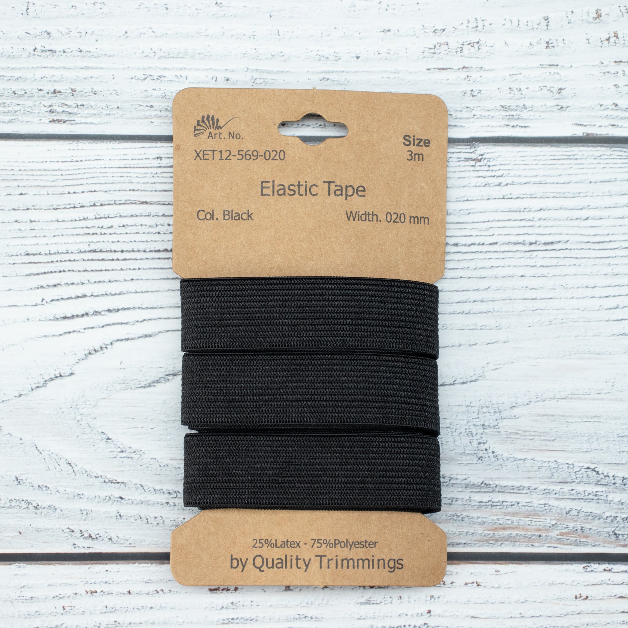 Gummiband - 20mm breit - 3m - 13 Farben