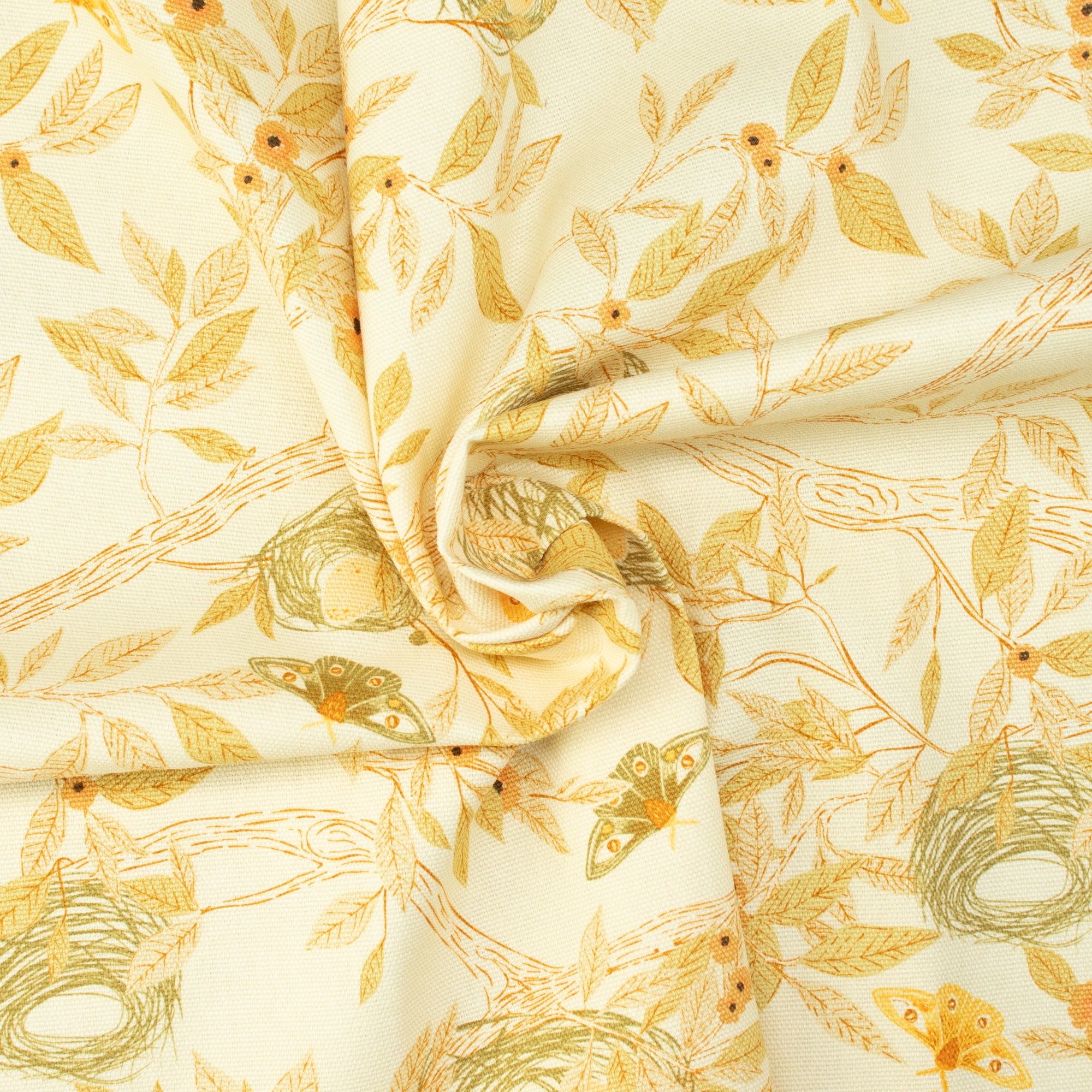 Art Gallery Fabrics - Hazelwood	- Nesting Garden Ivory - Canvas