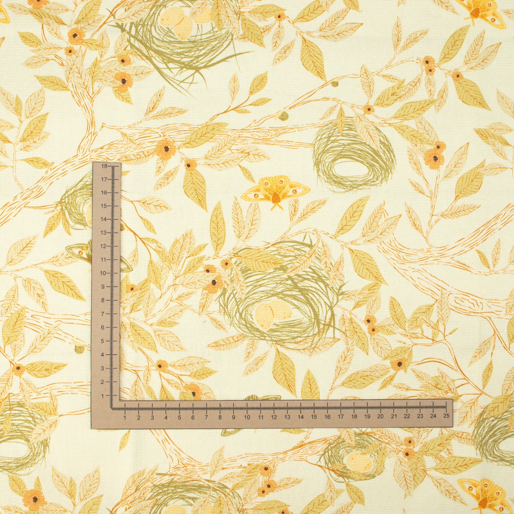 Art Gallery Fabrics - Hazelwood	- Nesting Garden Ivory - Canvas