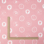 Baumwollstoff Tiergesichter Rosa – zartes Kindermotiv