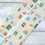 Cotton and Steel - Holiday Classics II - Holiday Stamps	Cream Canvas Metallic Fabric - Rifle Paper Co