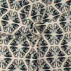 Cotton and Steel - Scout Lake - Swallowtail - In The Midnight Hour Unbleached Canvas Metallic Fabric - Ash Cascade