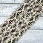 Cotton and Steel - Scout Lake - Swallowtail - Olive Unbleached Canvas Metallic Fabric - Ash Cascade