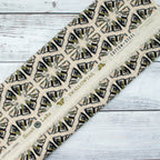 Cotton and Steel - Scout Lake - Swallowtail - Olive Unbleached Canvas Metallic Fabric - Ash Cascade