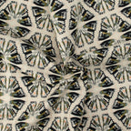 Cotton and Steel - Scout Lake - Swallowtail - Olive Unbleached Canvas Metallic Fabric - Ash Cascade