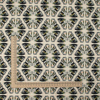 Cotton and Steel - Scout Lake - Swallowtail - Olive Unbleached Canvas Metallic Fabric - Ash Cascade