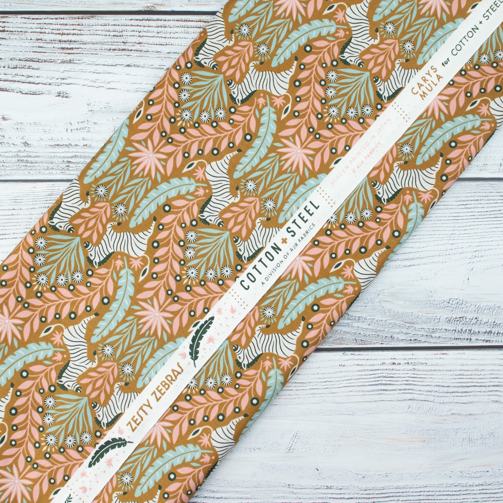 Cotton and Steel - Savanna - Zesty Zebra - Bushwillow Fabric - Carys Mula