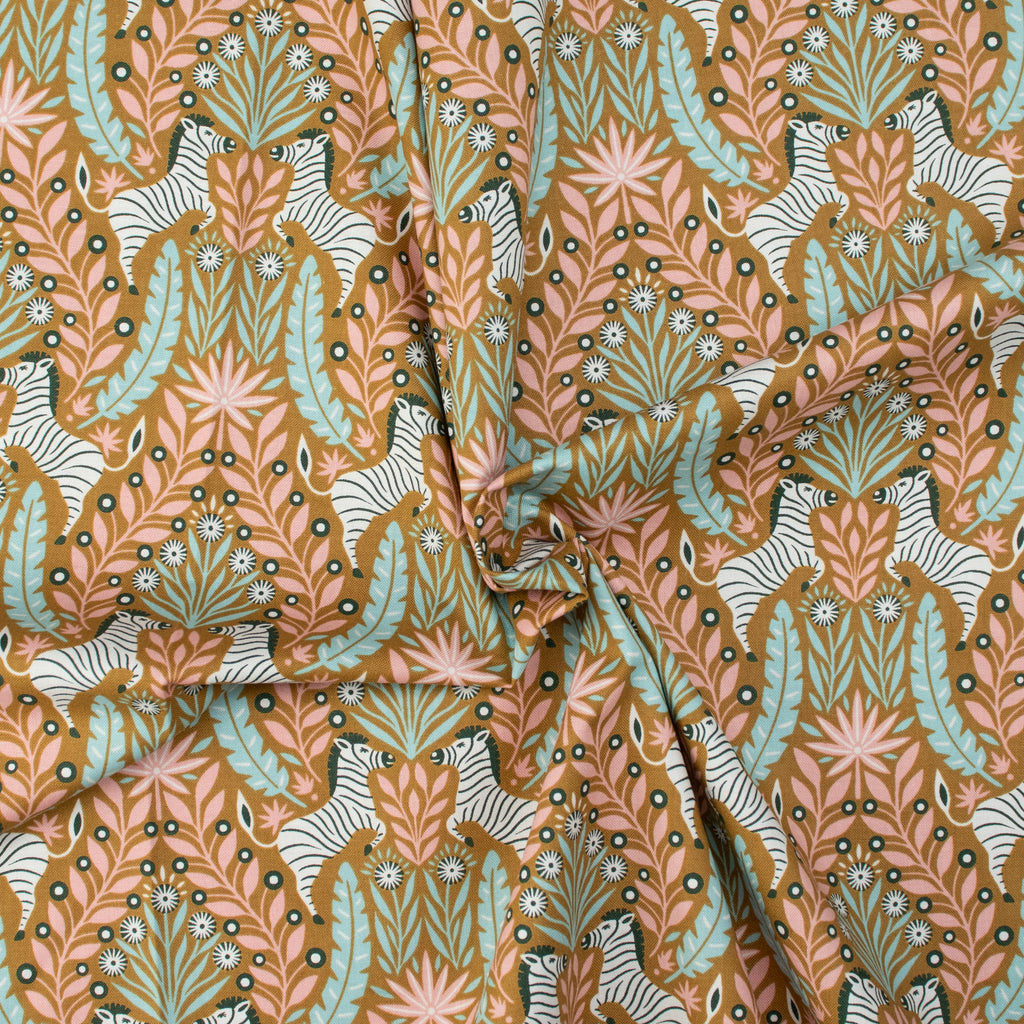 Cotton and Steel - Savanna - Zesty Zebra - Bushwillow Fabric - Carys Mula