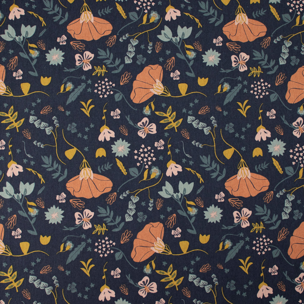 Cotton and Steel - Canyon Springs - Canyon Poppy - Canyon Springs Unbleached Canvas Fabric - Ash Cascade