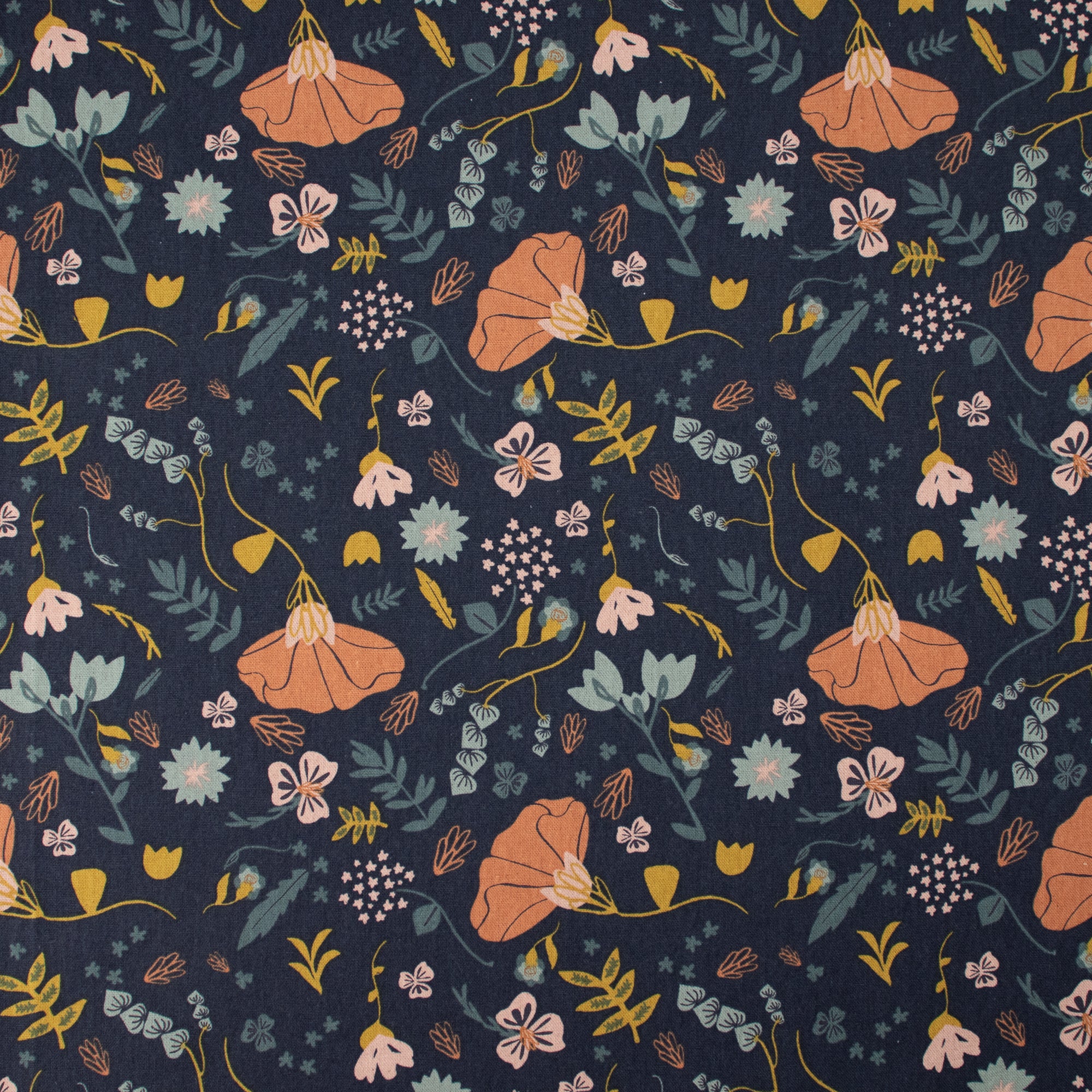 Cotton and Steel - Canyon Springs - Canyon Poppy - Canyon Springs Unbleached Canvas Fabric - Ash Cascade