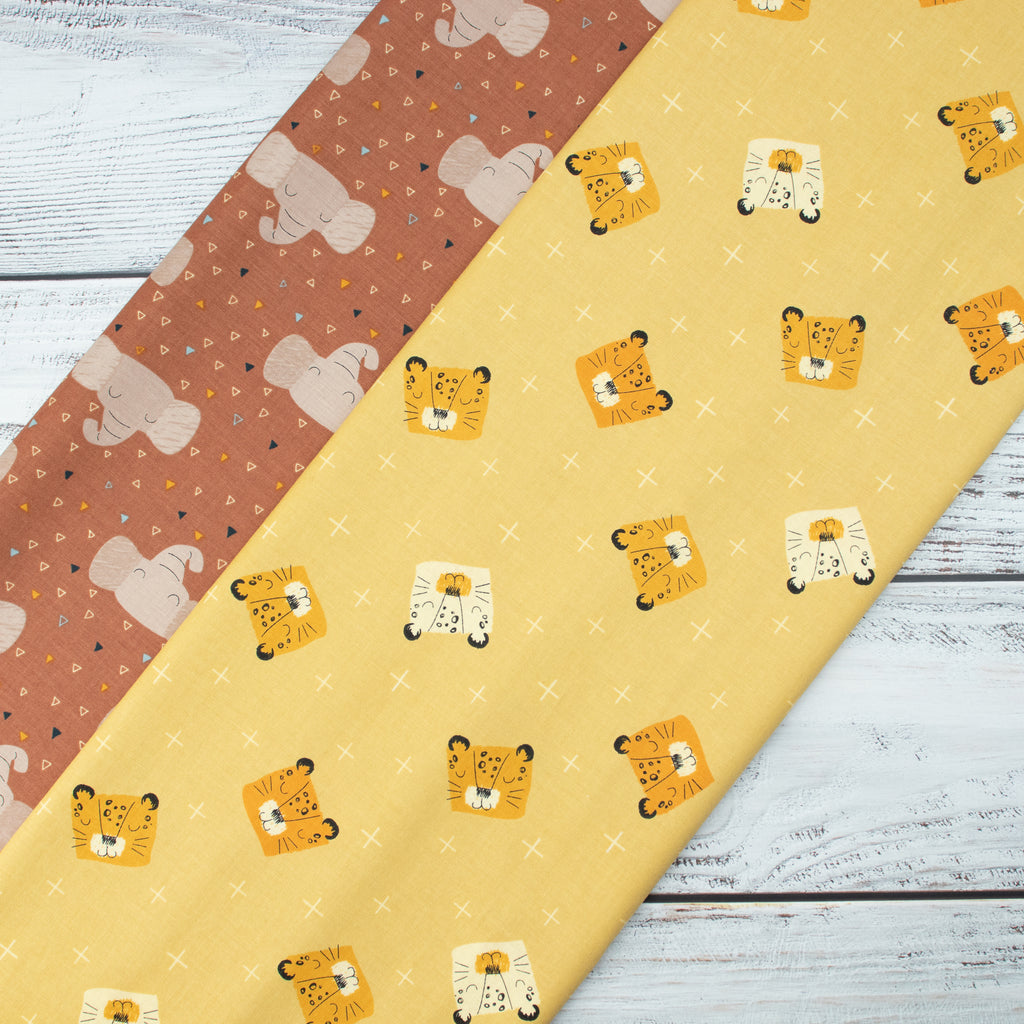 RJR Fabrics - Wilder Ones - Spot The Leopard - Yellow Fabric