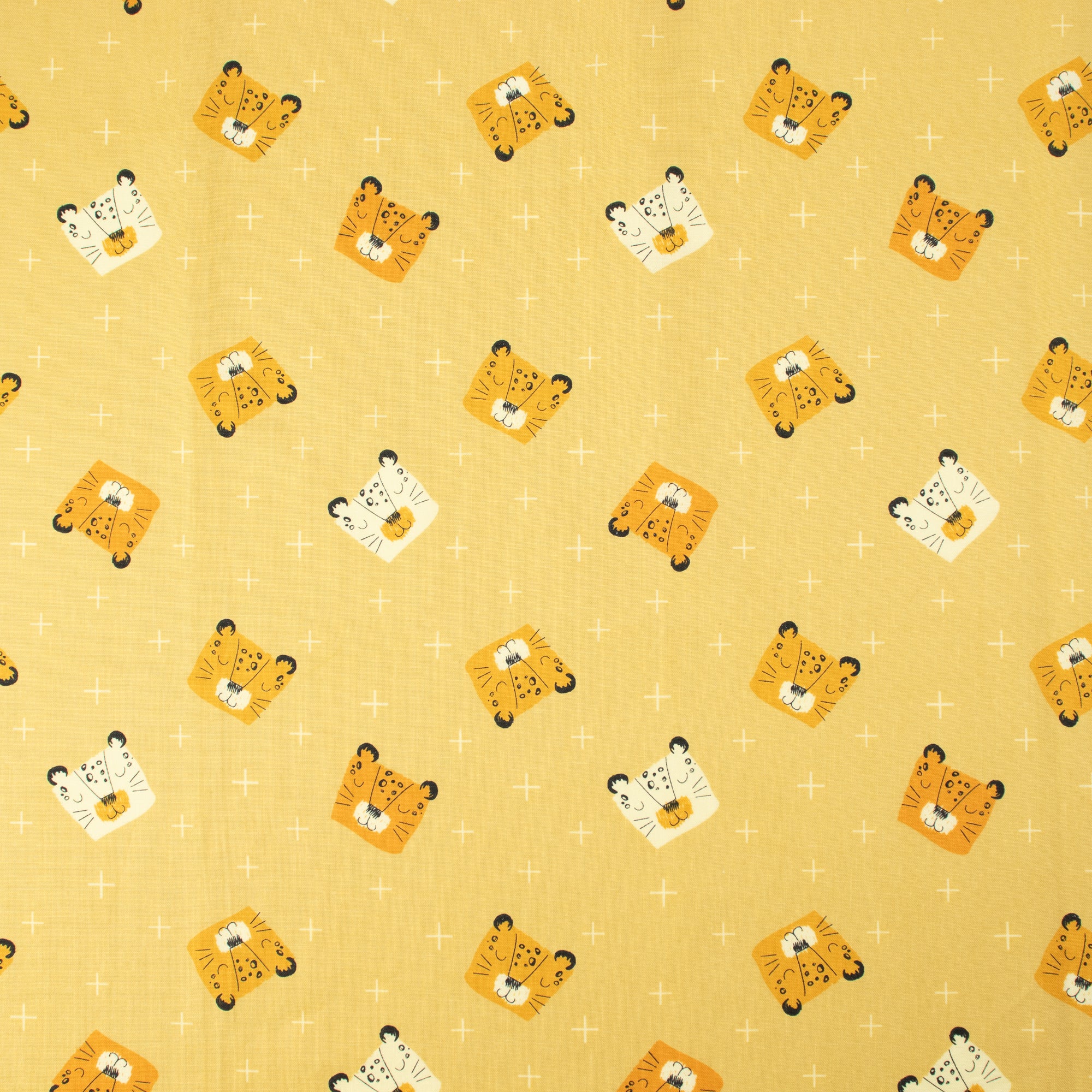 RJR Fabrics - Wilder Ones - Spot The Leopard - Yellow Fabric