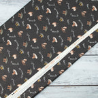 RJR Fabrics - SplishSplash - Charcoal Fabric - Bright Leaf Design