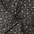 RJR Fabrics - SplishSplash - Charcoal Fabric - Bright Leaf Design