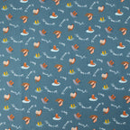 RJR Fabrics - SplishSplash - Deep Sea Blue Fabric - Bright Leaf Design