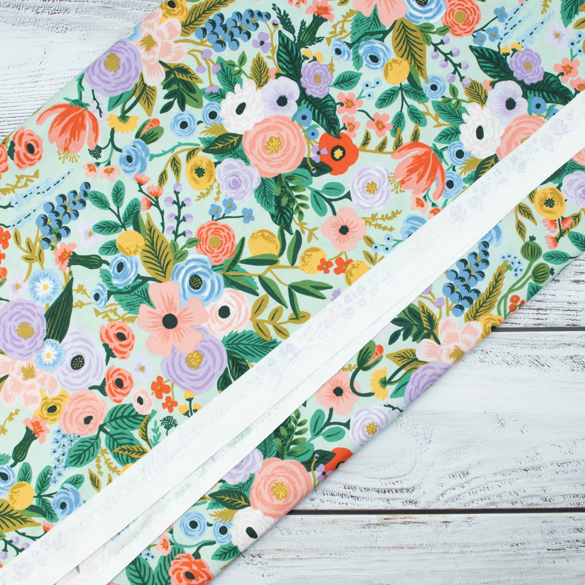 Cotton and Steel - Orchard - Garden Party - Mint Fabric - Rifle Paper Co.