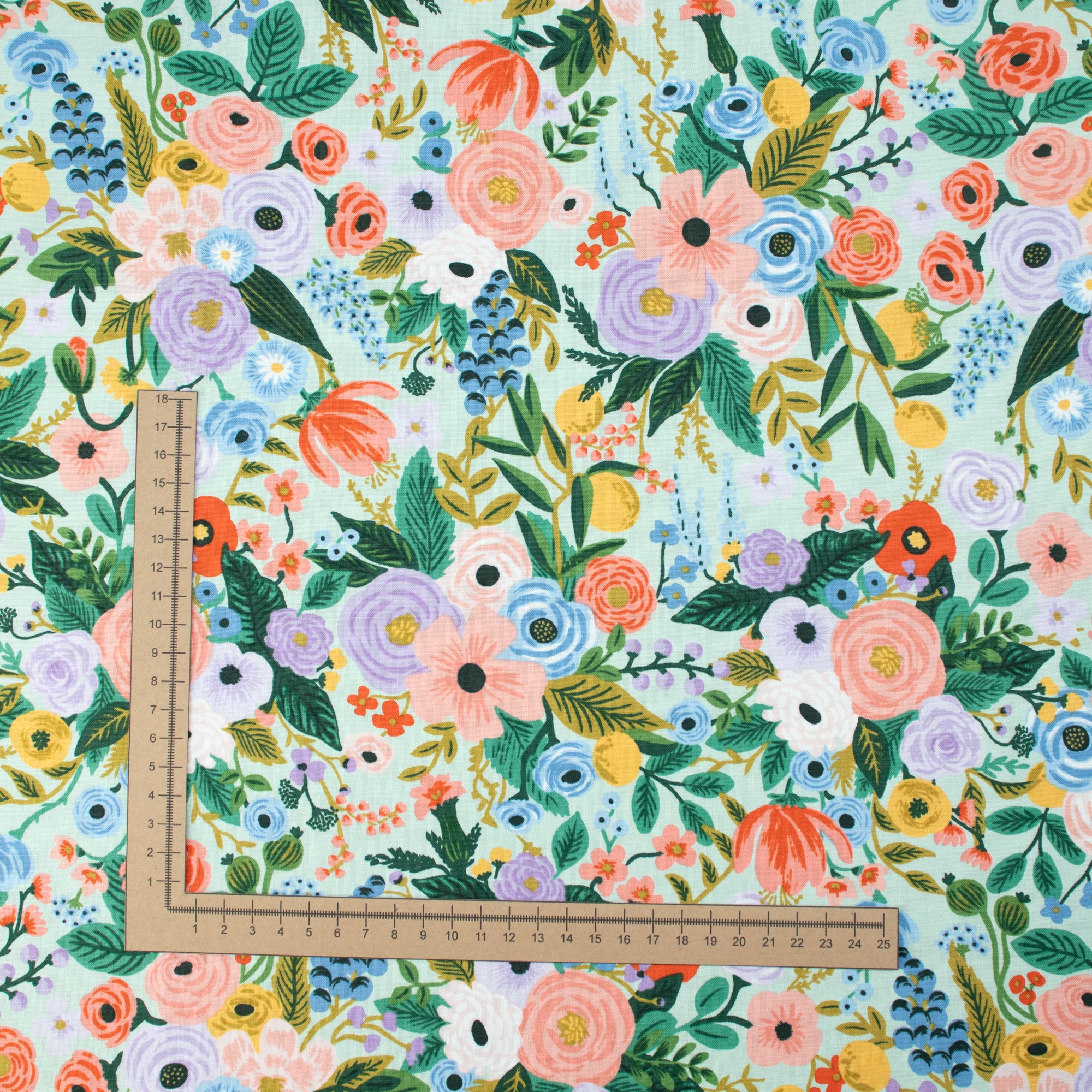 Cotton and Steel - Orchard - Garden Party - Mint Fabric - Rifle Paper Co.