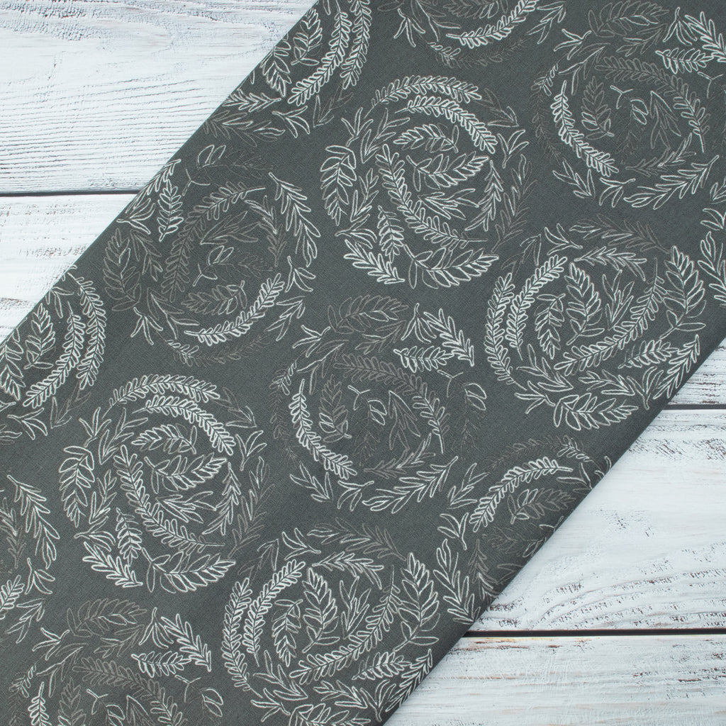 Art Gallery Fabrics - Inkperfect Carbon Edition - Fernlike Impressions
