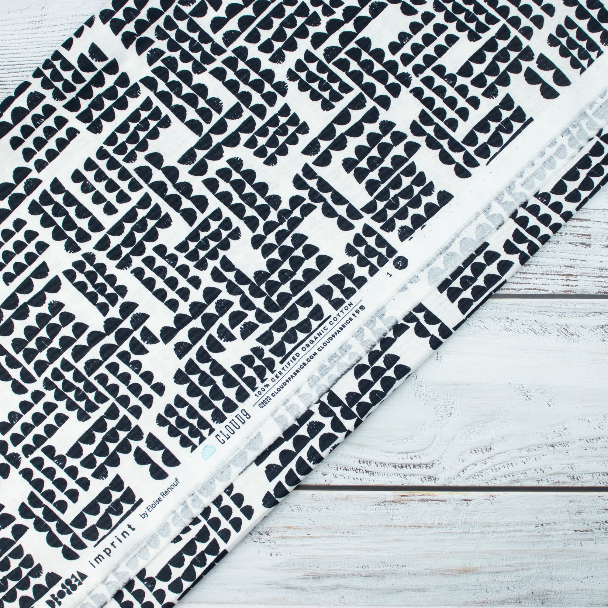 Cloud9 Fabrics - Imprint - Ridge black - Eloise Renouf